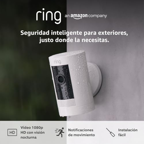 Ring 3 Ring Cámara exterior con batería (Stick Up Cam) | Cámara de vigil...