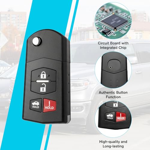 Llave inteligente de coche de 315 MHz con chip BGBX1T478SKE125-01 y 4 botones 3