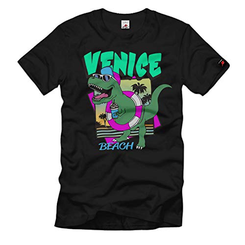 T-shirt Venice Beach T-Rex : Idéal pour un Look Rétro de Plage