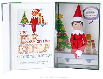 The Elf on the Shelf: A Christmas Tradition - Boy Scout Elf with Blue Eyes - Includes Artfully Illustrated Storybook, Keepsake Box and Official Adoption Certificate