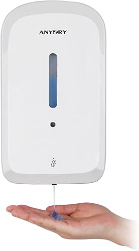 Dispensador de jabón automático comercial, gran capacidad de 34 onzas33.8 fl oz, dispensador de líquido sin contacto para baños de alto tráfico,