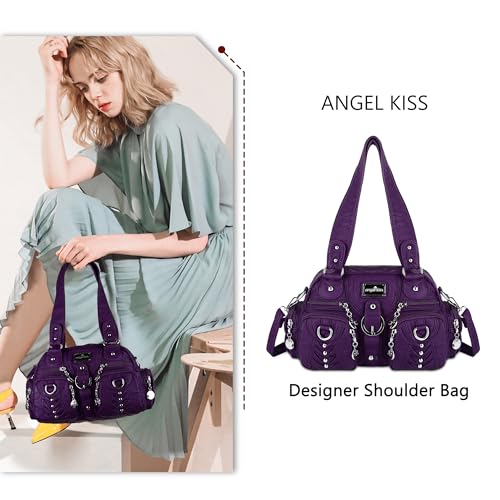 Image of Angel Kiss Small Purse Handbag for Women Crossbody and Shoulder Bags Multipocket Soft Hobo Purses