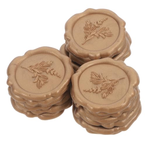 HONMEET 25 Pcs Fire Paint Seal Seal Sticker Wedding Accessories Stamp Stickers Green Stickers Coffee Wax