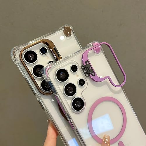 Étui de luxe magnétique pour Samsung Galaxy S26 Ultra avec béquille et verre de protection