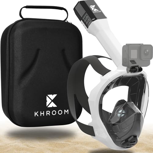 Khroom Máscara de Buceo de Cara Completa para Adultos, CO2 Seguro, Antivaho, Vista 180°