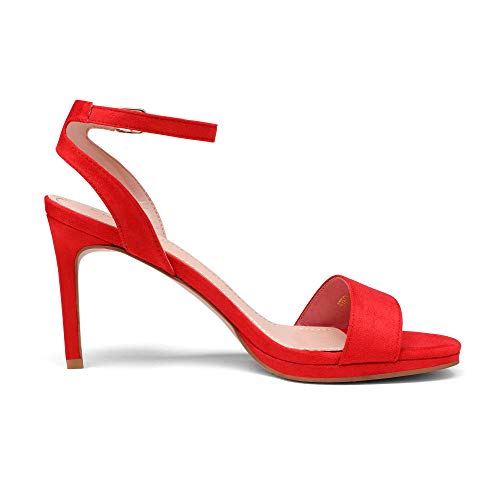 DREAM PAIRS Women's High Stiletto Open Toe Ankle Strap Heels Dress Pump Heel Sandals3
