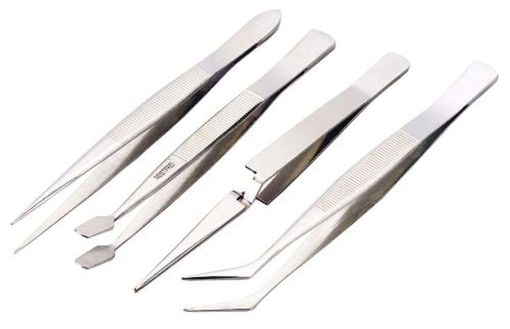 Draper 1x 4 Piece Tweezer Set Garage Professional Standard Tool 19850