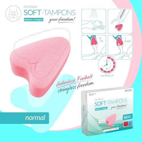 Tampon Joydivision Soft-S normal 50 Stück fadenlos für Sport und Schwimmen
