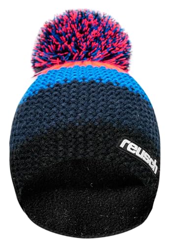 Reusch Enzo Beanie – Unisex Strick-Wintermütze mit Bommel & Teil-Fleece-Futter – Warm, weich & stylish für Damen & Herren beim Skifahren, Wandern, Spazieren oder Stadtbummel