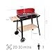 BBQ Kingdom Portable Charcoal BBQ Grill - Wheeled Garden Stand Red