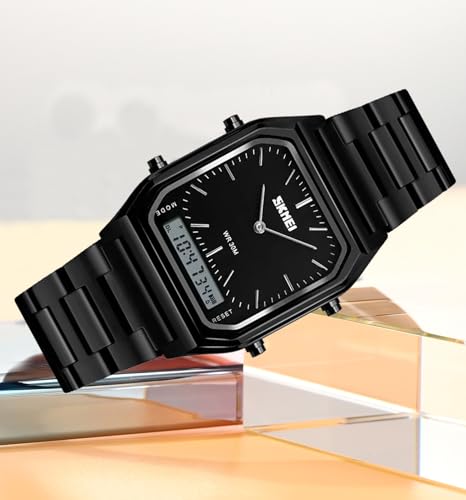 Image of Gosasa Big Face Men Digital Sports Watch Water Resistant Outdoor Easy Read Military Back Light Black Watch