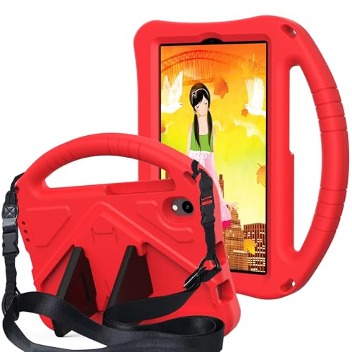Étui pour tablette Walmart Onn 7 Gen 4 2024 rouge en EVA avec béquille