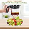 3 in 1 Fat Separator with Bottom Release, Gravy Fat Separator for Cooking, Kitchen Fat Strainer Separator Soup Oil Separator Measuring Cup for Gravy Soup Stew Sauce