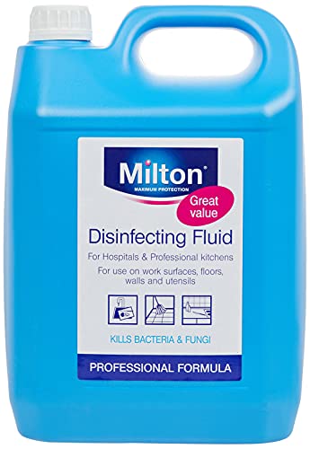 Milton PX51366 Disinfecting Fluid Kills Bacteria & Fungi For Hospitals & Professional Kitchens Cleans Utensils in 15 Minutes 5 Litre