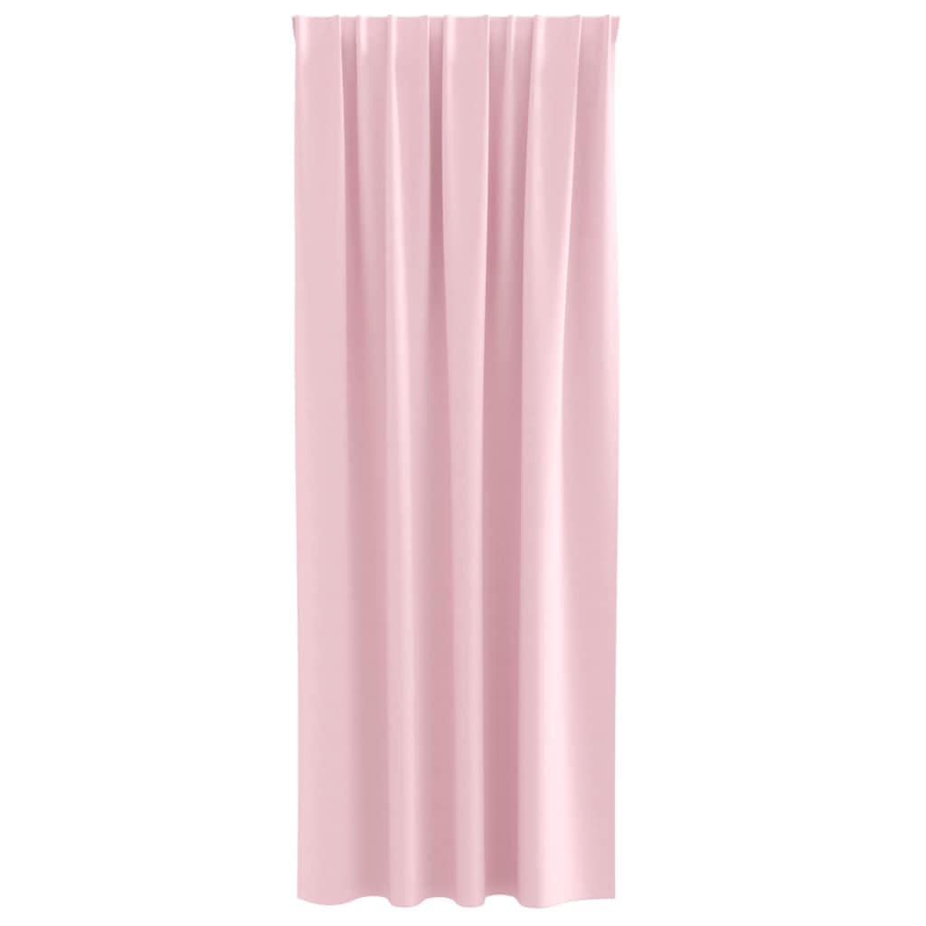 Cortinas opacas con anillas rosa bebé, 225 x 140 cm, 2 unidades, poliéster, con 4 opciones para colgar, para salón, dormitorio y oficina