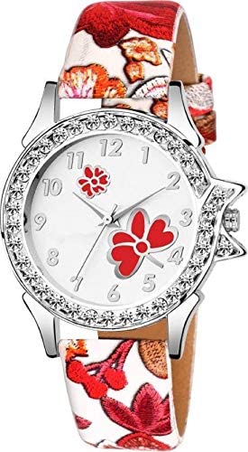 Watch City Watch Women and Girl Watch Analog Dial and Red Printed Belt, Gift for Girl Friends | Wife|Sister (B0BNDF61SQ) Amazon Price History, Amazon Price Tracker