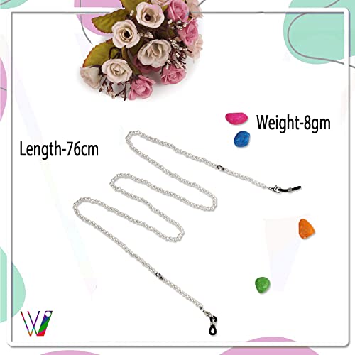 Image of Unisex Specs Holder Hook & Loop Anit Slip Eyewear Lanyard Beads Strap Chain