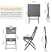 LIFERUN Bistro Gartenmöbel Set 3-teilige, Balkonmöbel Rattan Set, 1 Klapptische und 2PCS Klappstühle, Grau Balkon Set, Balkonmöbel Klappbar, Rattan-Sitzgruppe für Balkon, Terrasse und Garten