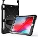Produktbild ProCase iPad Air 3 10.5 2019 /iPad Pro 10.5 2017 Hülle Case Handschlaufe,Robust Heavy Duty Stoßfest Hybrid Full Body Schutzhülle Cover, 360°Drehständer und verstellbar Riemen Schultergurt Schwarz