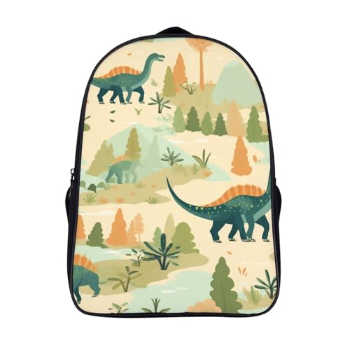 Mochila escolar de dinosaurio 3D para evitar dolores de espalda en primaria y organizar útiles
