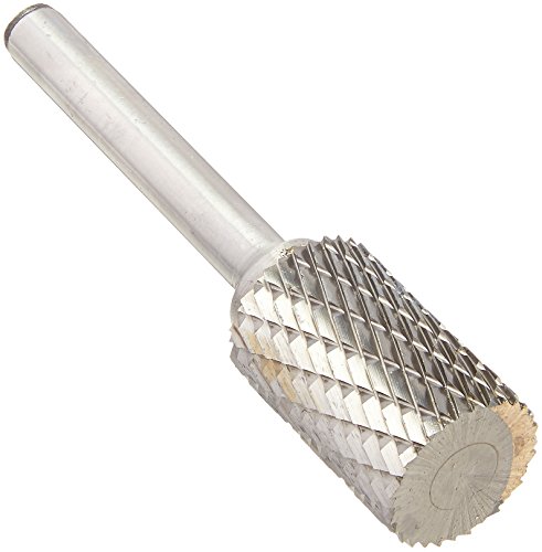 Image of Drill America SA-6 Carbide Burr /Rotary File Cylindrical Double Cut for Die Grinder 5 /8 inch Dia. x 1 inch Cut Length with 1 /4 inch Shank and 2-3 /4 inch Overall Length, DUL Series