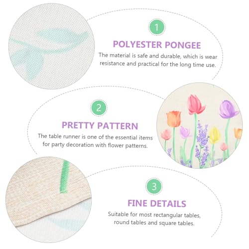 Chemin de table élégant motif floral de haute qualité pour repas de fête chic - 5