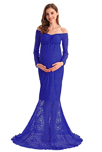 Robe de maternité en dentelle col en V pour sublimer les formes de grossesse