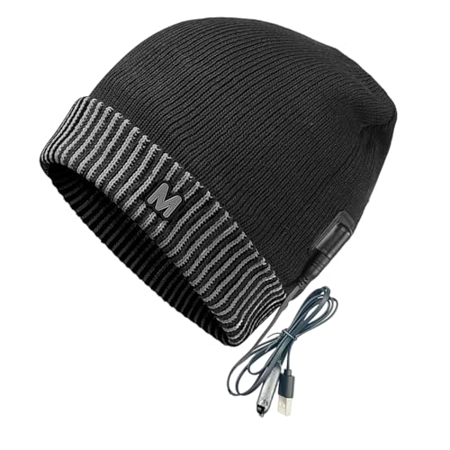 Bonnet chauffant USB contre le gel - Chapeau de tricot réglable pour le sport outdoor