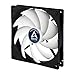 ARCTIC F14 PWM PST - 140 mm PWM PST Ventola, Basso Rumore, Custodia Standard, PWM Sharing Technology PST, Ventilazione 200-1350 RPM, 0,3 Sone - Nero / Bianco