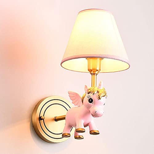 Lampe murale licorne applique murale intérieur chambre enfant tissu