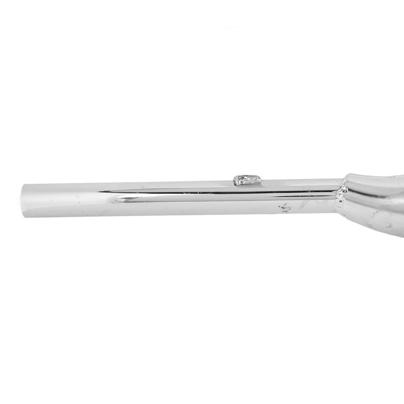 Motorrad-Auspuffrohr Schalldämpfer 40mm Aluminiumlegierung Geräuschreduzierung Elektrofahrrad Auspuffrohr mit Dichtung Silber