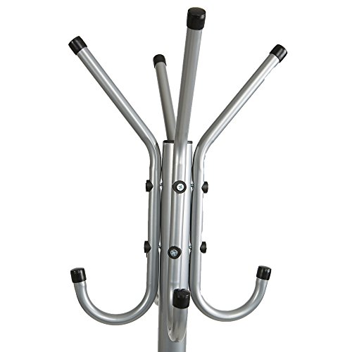 Mind Reader Alloy Collection, Coat Tree With 11 Hooks, Metal, Silver #TOP7