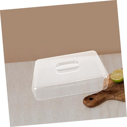 Bandeja con tapa de acrílico rectangular transparente e higiénica para catering 5