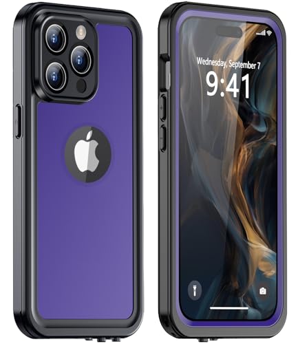 Coque étanche iPhone 15 Pro Max violette de protection haut de gamme