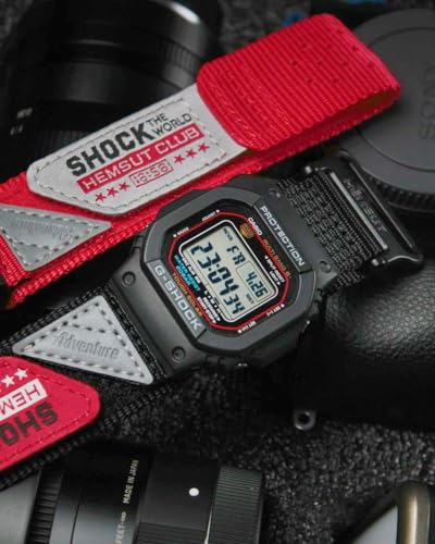 Image of Quick Release Watch Band Strap for Casio F-91W F-94W F-105W F-84W W-735H W-800H SGW-300H SGW-400H A158WA AE-1000W,18mm Leather Hook & Loop Casio strap
