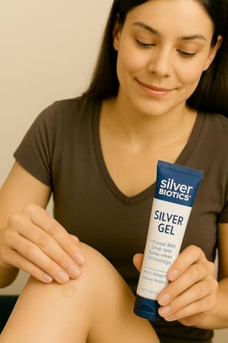 American Biotech Labs Silver Biotics Colloidal Silver Gel NanoSilver 20 PPM Soothing Skin Gel | Versatile 1.5 oz for Skin Comfort and Wellness