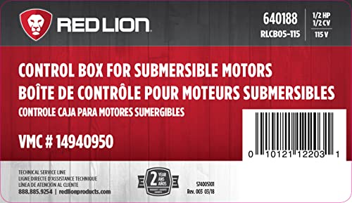 Red Lion Rlcb05-115 1/2-Hp 115-Volt Vmc Control Box For Well Pump, Grey, 640188 #TOP3