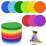 36PCS Carpet Spot Classroom Spot Markers, 3.9in Colorful Circle Carpet Spots for Classroom, Velcro Circles Carpet Markers Stickers, Reusable Carpets Spot Floor, 9 Colors for Kids Floor Activities