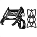 Universal Fahrrad Motorrad Handyhalterung CNC Aluminiumlegierung Anodische Oxidation Handy Halterung Lenker Handy Halter Mit 360° Drehbarer Für 3,5-7,2 Zoll Smartphone Schwarz