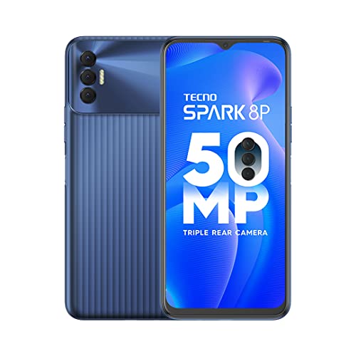 Image of TECNO Spark 8P (Atlantic Blue, 4GB RAM,64GB Storage)| 50MP SuperNight Camera | Upto 7GB RAM | 18W Flash Charger