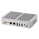 Kingdel Smart Compact Mini Desktop Computer, Fanless Nettop with Intel Celeron N3150 4 Cores CPU, 8GB RAM, 128GB SSD, 2LAN, 2HDMI, 4USB 3.0, Wi-Fi, Windows 10 Pro