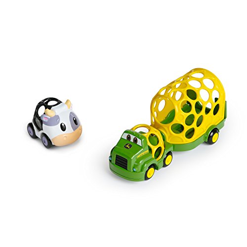 Bright Starts Oball Go Grippers John Deere Construction Crusiers Trailer Set Push Vehicles, Tough Ol' Hauler