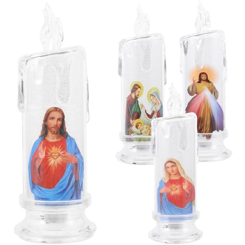Vela LED de Jesús sin llama para rezar en casa sin riesgos