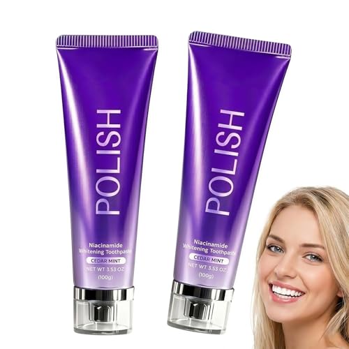 Image of Whitening Toothpaste with Niacinamide, Teeth Cleaning Toothpaste for Fresh Breath and Plaque Removal, Helps Brighten Teeth and Remove Surface Stains for Adult Oral Care, 2 PCS