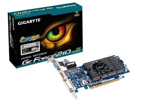 Gigabyte NVIDIA GeForce 210 - Tarjeta gráfica, color azul
