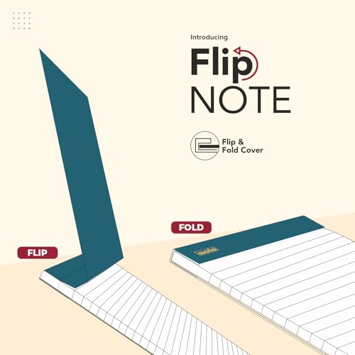 Image of SOLO Flip Note A5 Notepad - Velvet Finish Cover, 80 Sheets Premium Smooth Paper, Durable Soft-Touch Journal for Work, Study & Meetings, 5 Elegant Colours | Pack of 2
