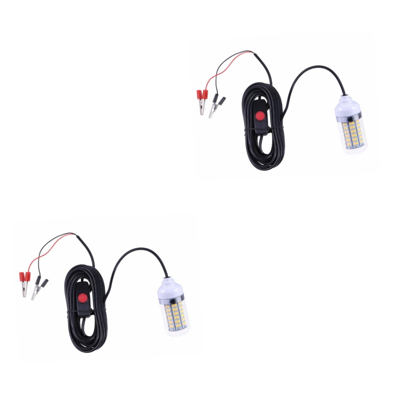 INOOMP 3Pcs 108 Pesca Luce Subacquea Lampada Pesca Esche Pesca Luce LED Ricerca Di Luci Luci Subacquee Zattera Pesca Bianco Luce Pesca Fish Finder Lampada