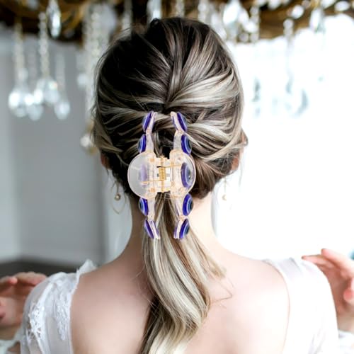 Pinzas de mandíbula Holibanna de mal de ojo para sujetar el pelo firme y sin tirones 6