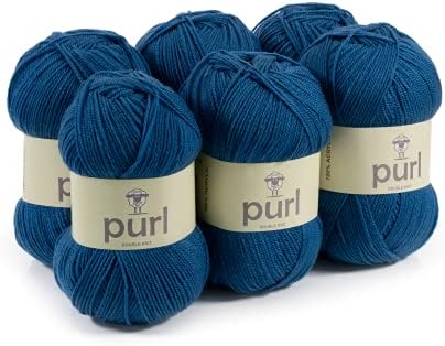 Purl 100g Premium Acrylic Yarn 102 Cream, Pack of 6
