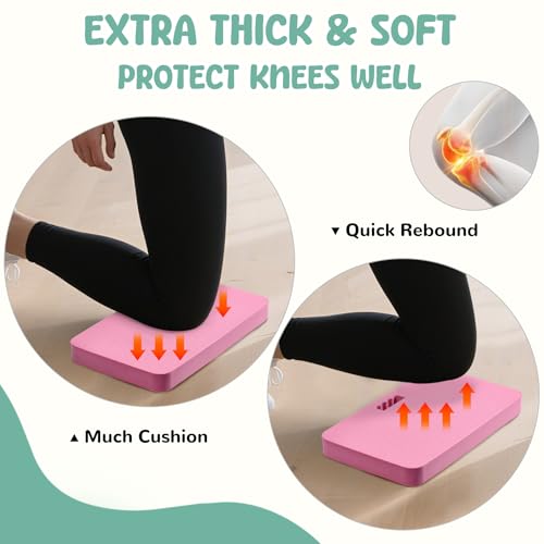 Image of Baby Bath Kneeler, Extra Thick Kneeling Pad for Bathing Babies, Soft Foam Cushioning for Knee, 1.5 inch Thick Non-Slip, Fast-Drying,Gardening, Bathing Baby, Workout Supplies-Pink
